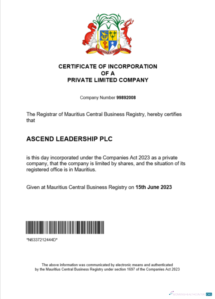 Download Mauritius business registration certificate Word and PDF template Photoshop template